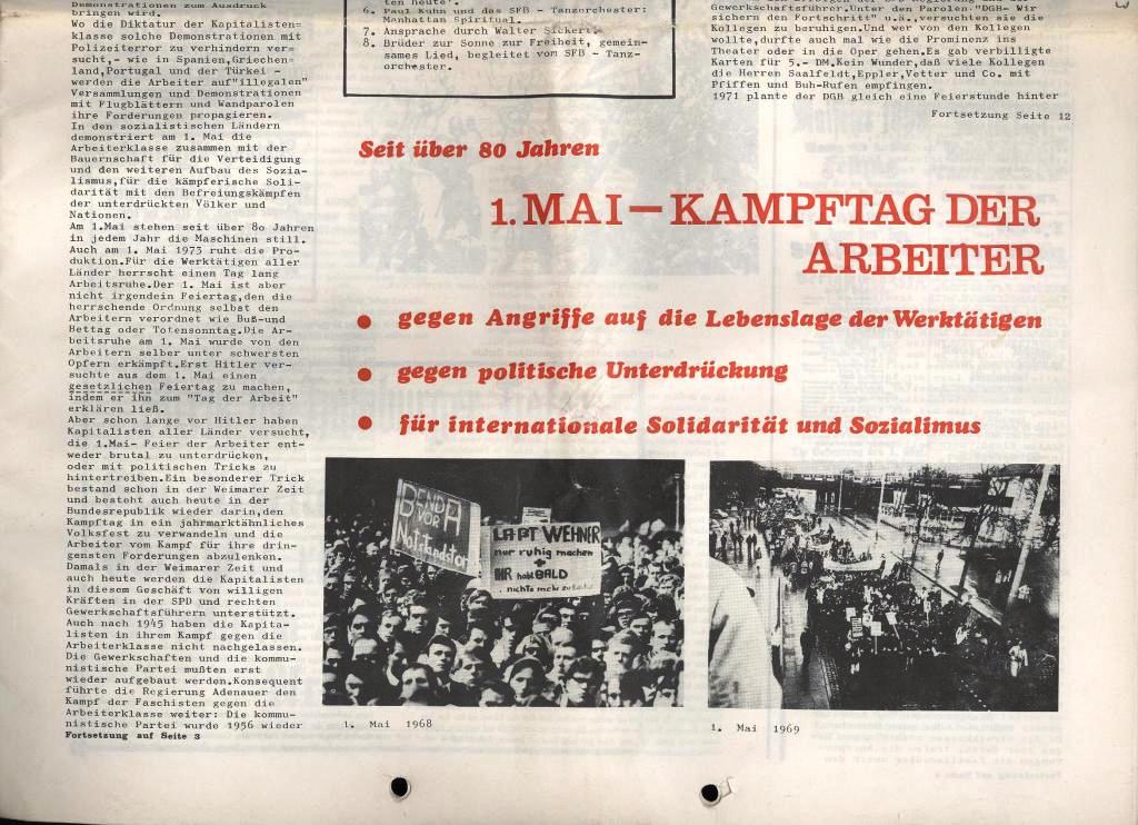 IKAH: Illustrierte Mai_Zeitung, 1. Mai 1973, Titelseite