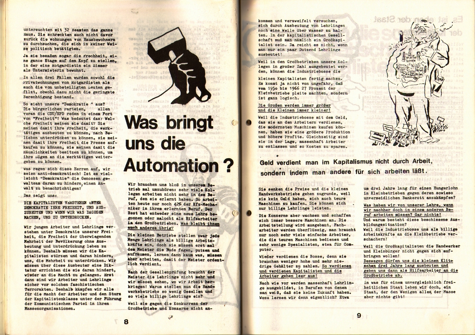 KDAJ, 1. Jg., April 1970, Nr. 1, Seite 8+9