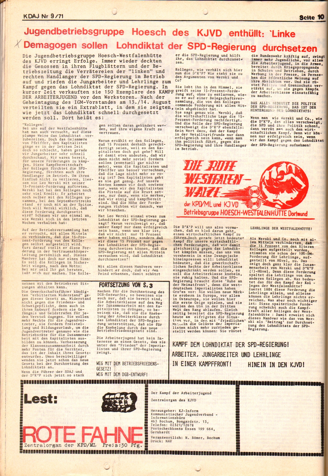 KDAJ, 2. Jg., September 1971, Nr. 9, Seite 10