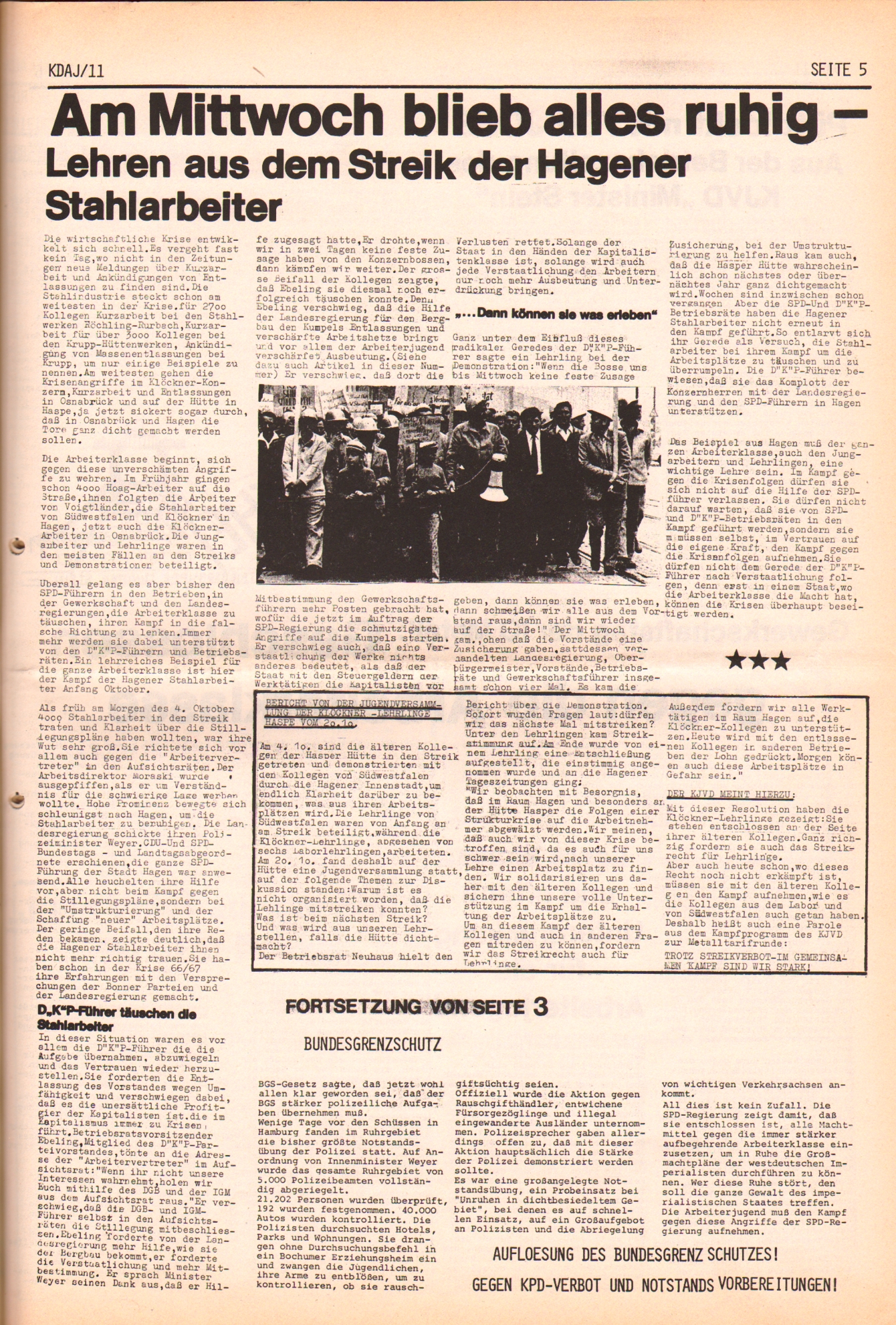 KDAJ, 2. Jg., November 1971, Nr. 11, Seite 5