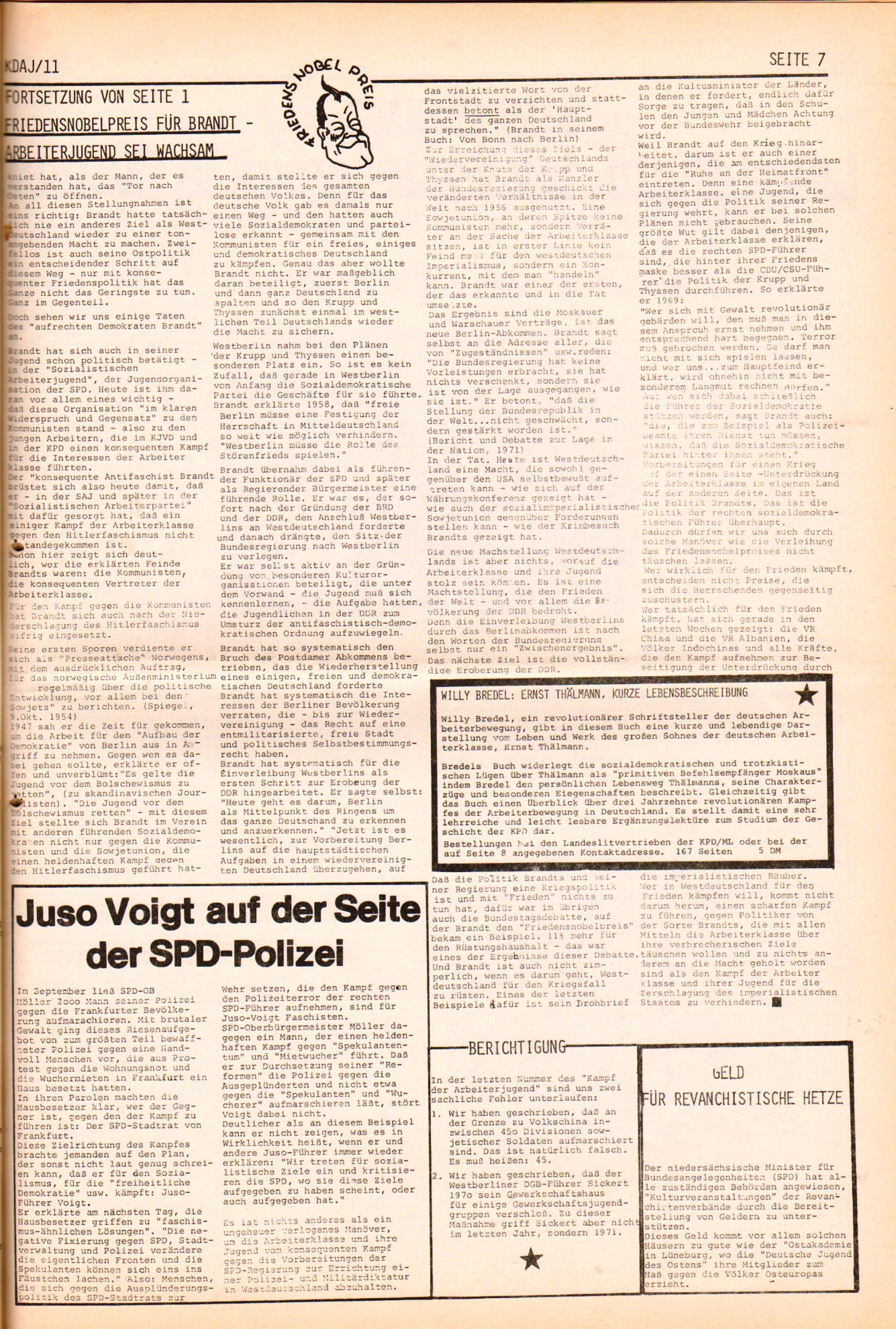 KDAJ, 2. Jg., November 1971, Nr. 11, Seite 7