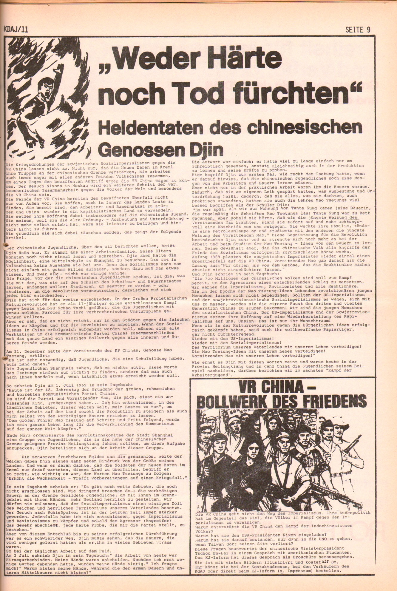 KDAJ, 2. Jg., November 1971, Nr. 11, Seite 9