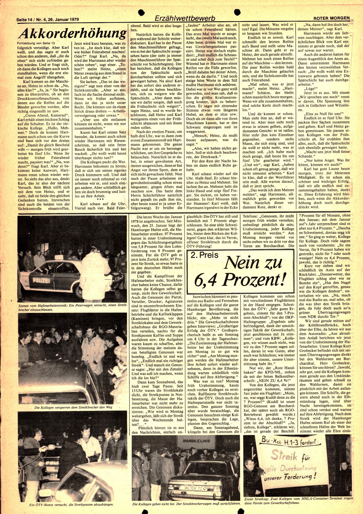 Roter Morgen, 13. Jg., 26. Januar 1979, Nr. 4, Seite 14