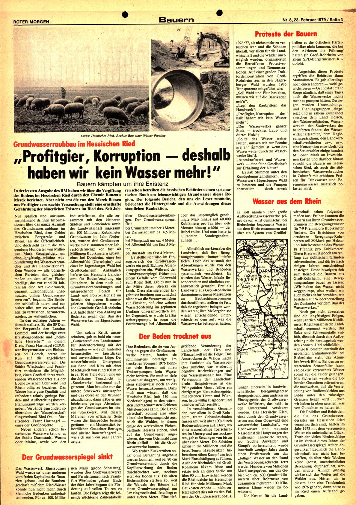 Roter Morgen, 13. Jg., 23. Februar 1979, Nr. 8, Seite 3