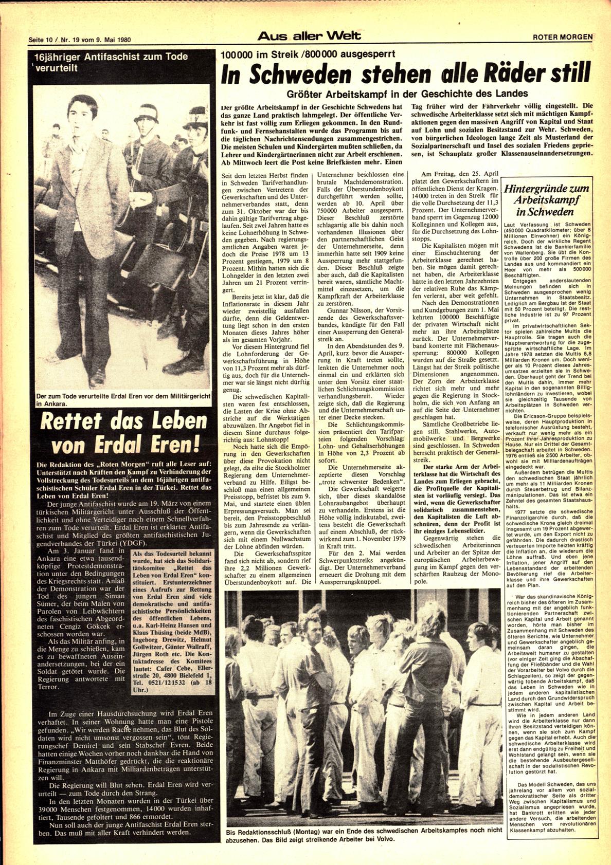 Roter Morgen, 14. Jg., 9. Mai 1980, Nr. 19, Seite 10