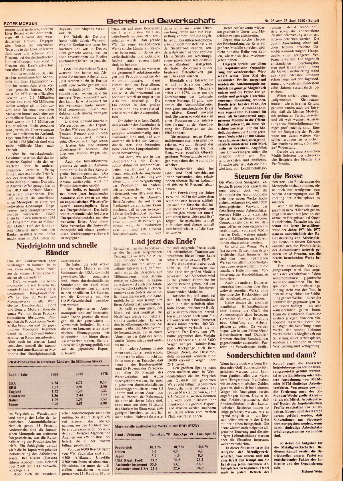Roter Morgen, 14. Jg., 27. Juni 1980, Nr. 26, Seite 5