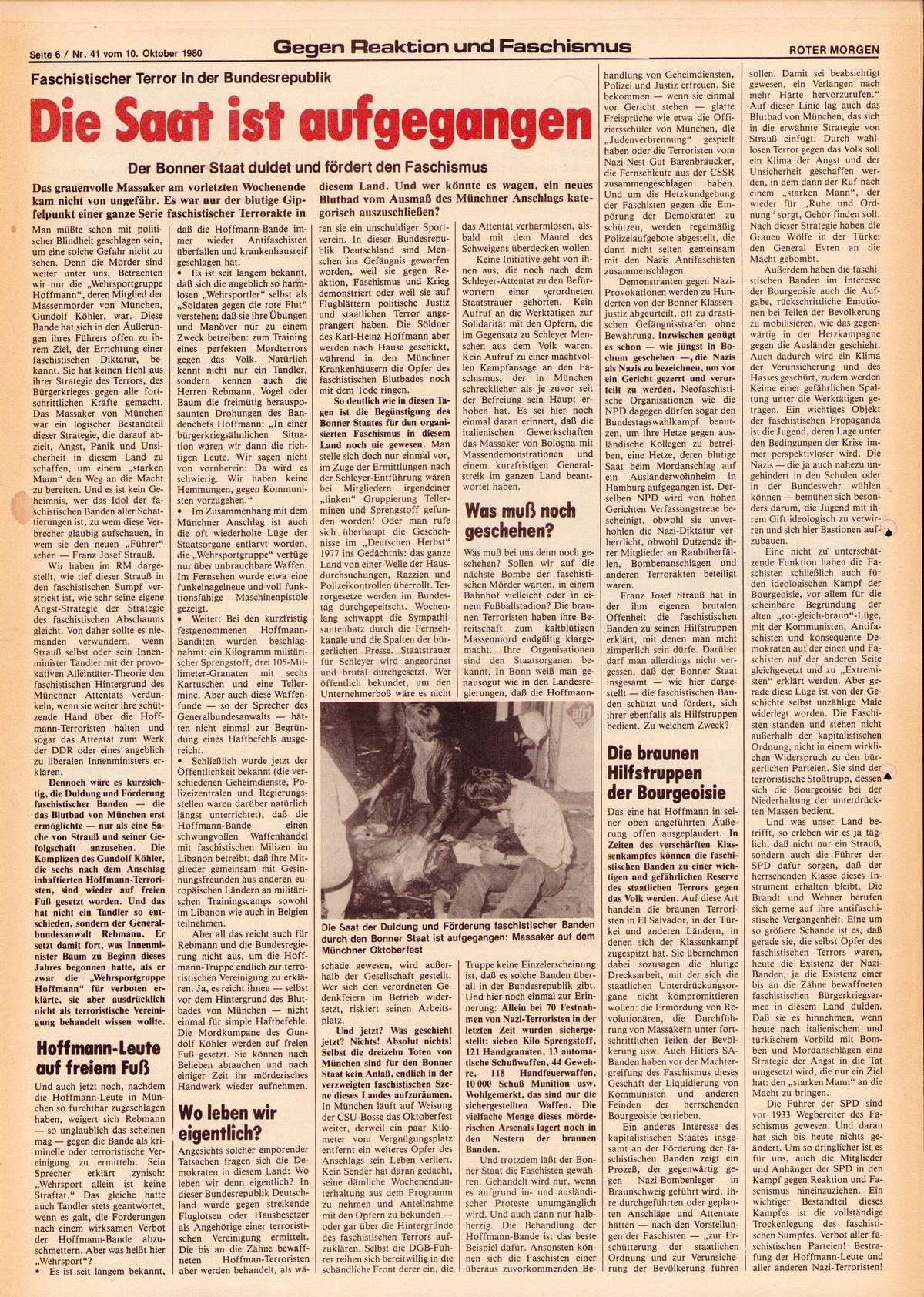 Roter Morgen, 14. Jg., 10. Oktobber 1980, Nr. 41, Seite 6