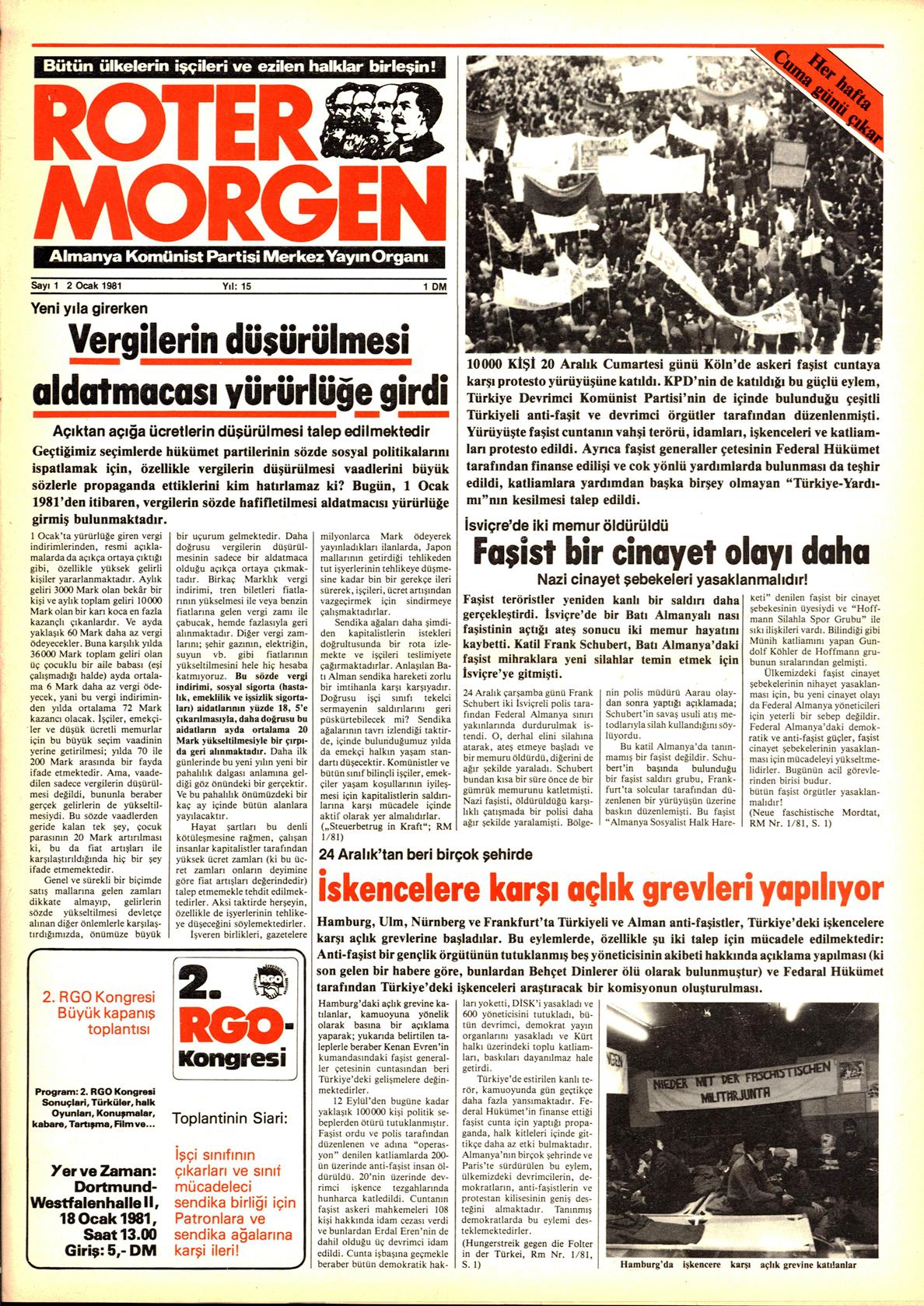 Roter Morgen, 15. Jg., 2. Januar 1981, Nr. 1, Seite 14