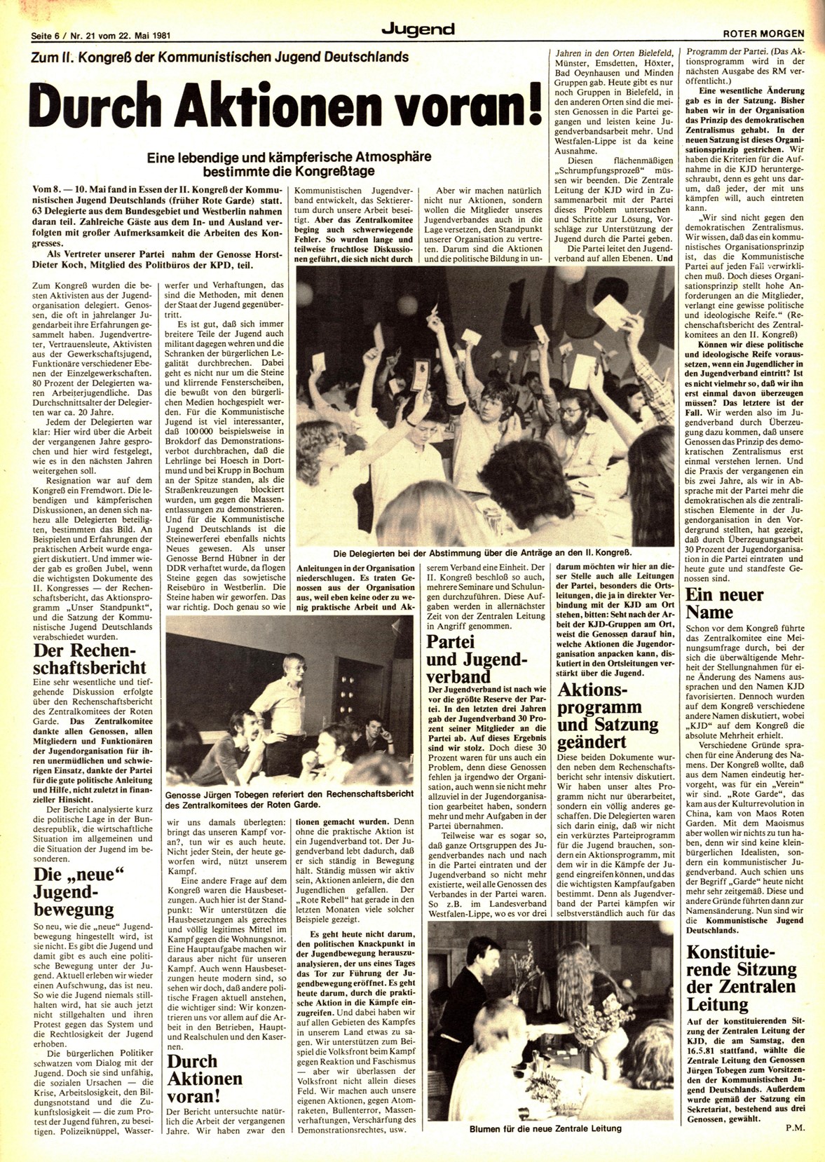 Roter Morgen, 15. Jg., 22. Mai 1981, Nr. 21, Seite 6