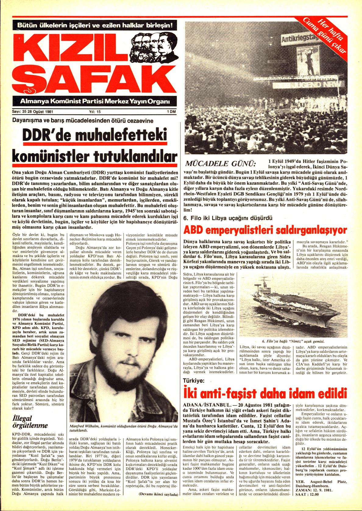 Roter Morgen, 15. Jg., 28. August 1981, Nr. 35, Seite 14