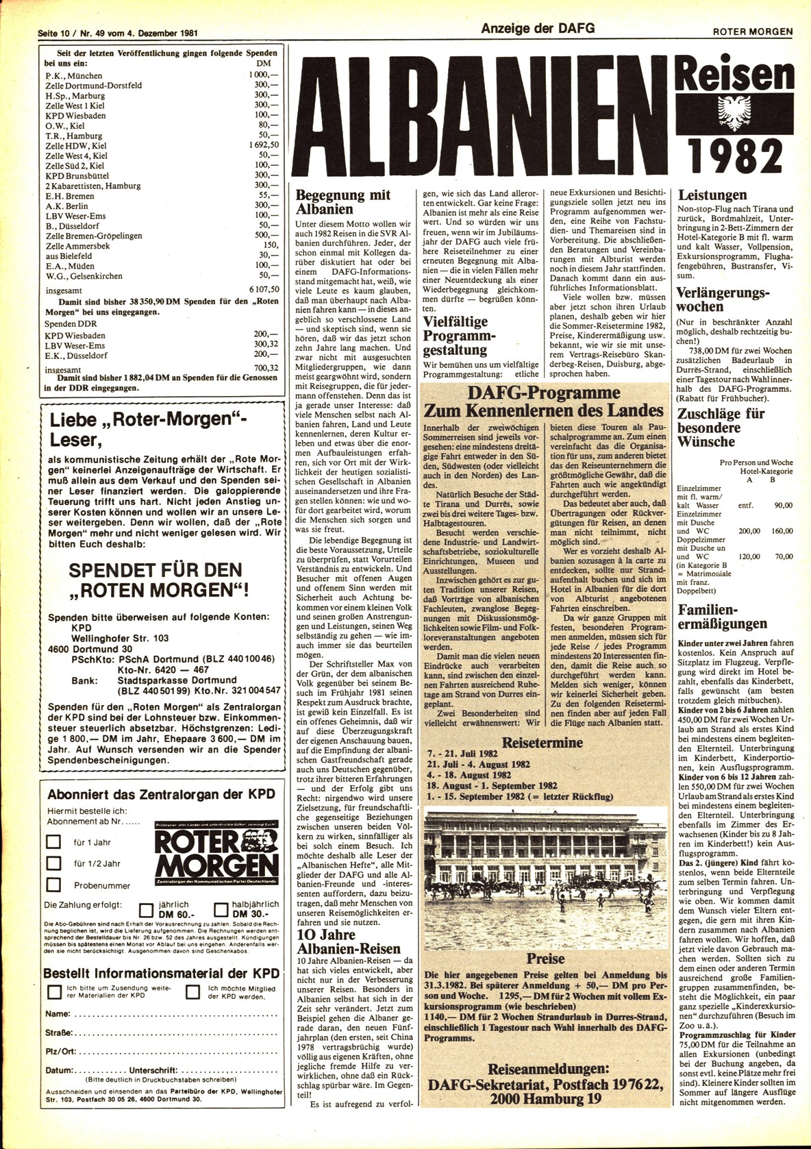 Roter Morgen, 15. Jg., 4. Dezember 1981, Nr. 49, Seite 10