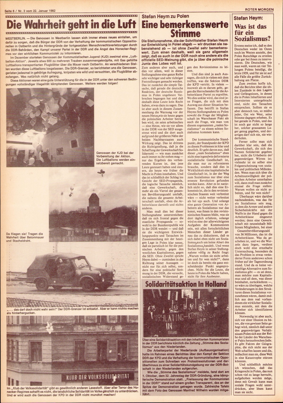 Roter Morgen, 16. Jg., 22. Januar 1982, Nr. 3, Seite 6