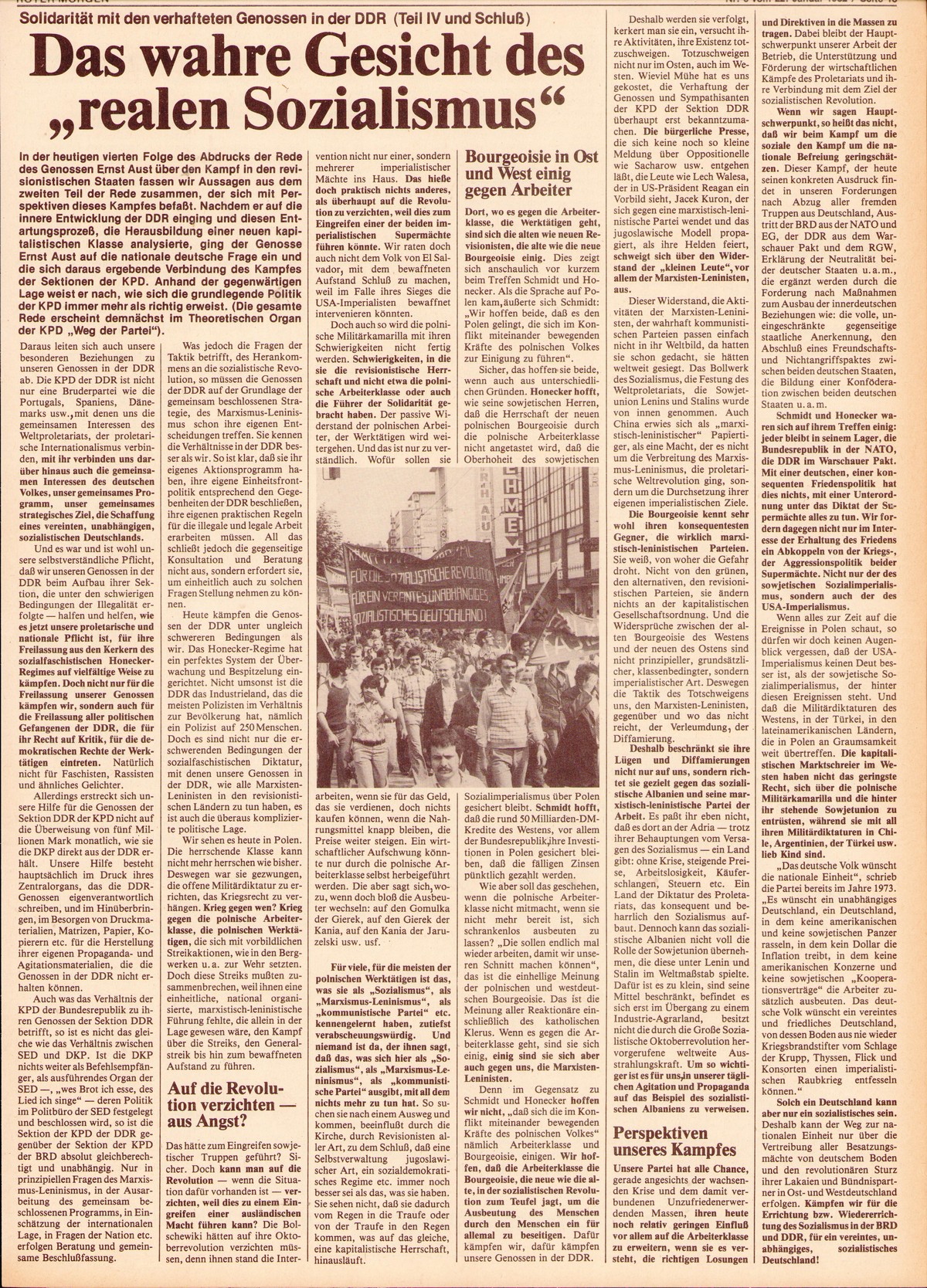 Roter Morgen, 16. Jg., 22. Januar 1982, Nr. 3, Seite 13