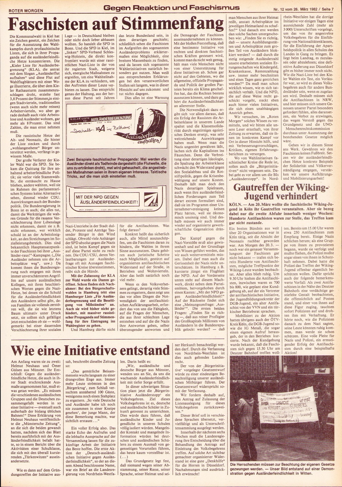 Roter Morgen, 16. Jg., 26. März  1982, Nr. 12, Seite 7