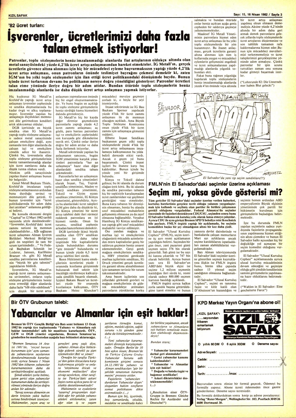 Roter Morgen, 16. Jg., 16. April 1982, Nr. 15, Seite 16