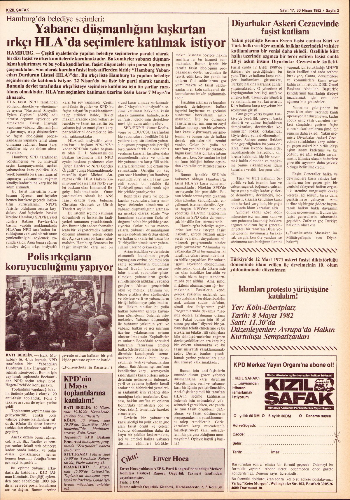 Roter Morgen, 16. Jg., 30. April 1982, Nr. 17, Seite 16