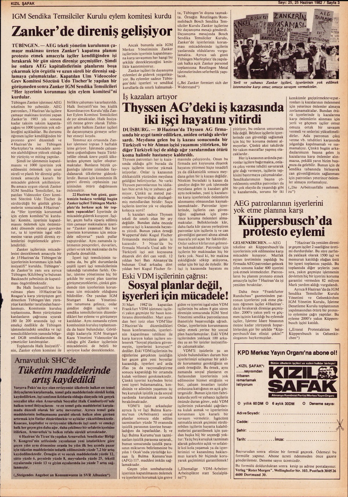 Roter Morgen, 16. Jg., 25. Juni 1982, Nr. 25, Seite 16