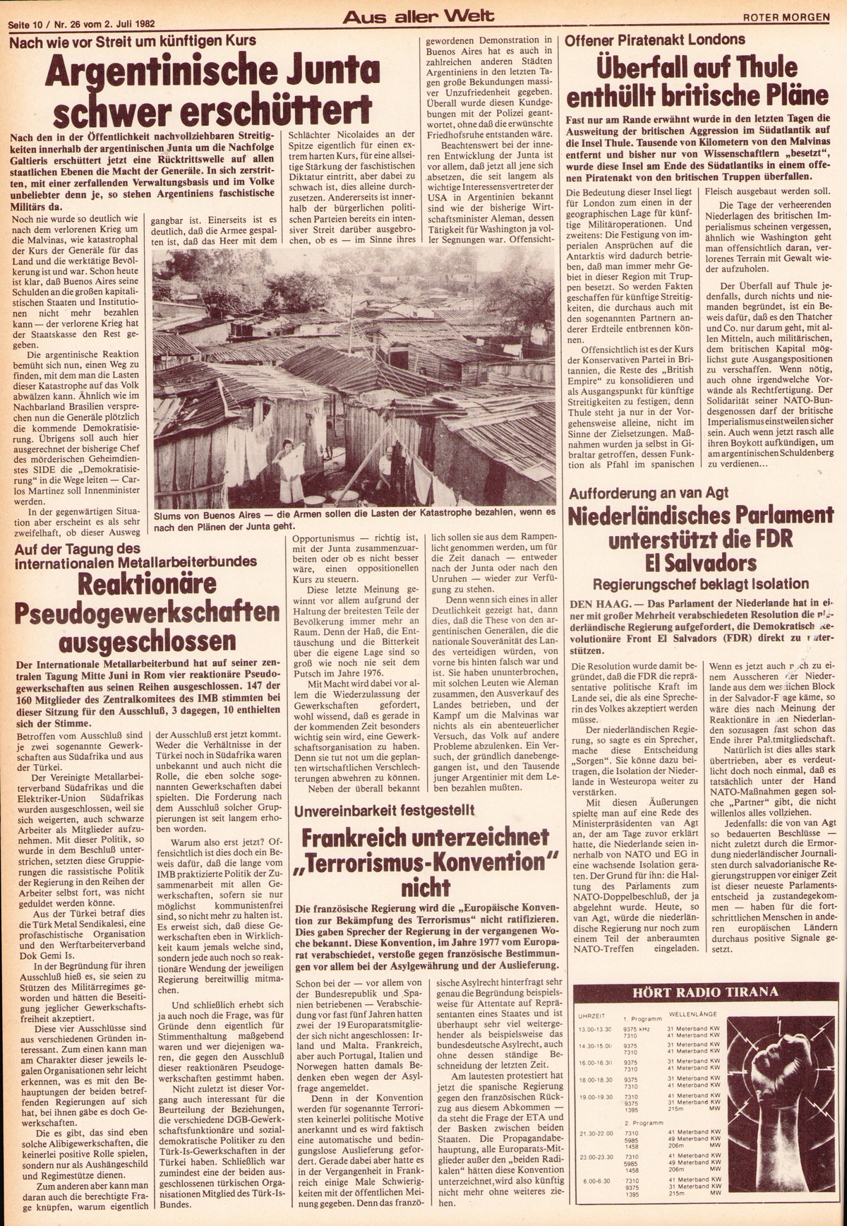 Roter Morgen, 16. Jg., 2. Juli 1982, Nr. 26, Seite 10