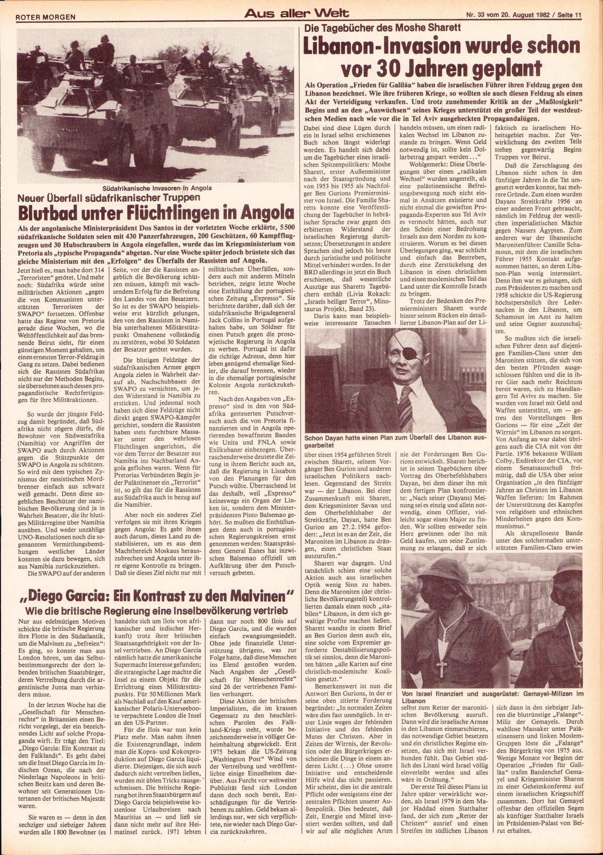Roter Morgen, 16. Jg., 20. August 1982, Nr. 33, Seite 11