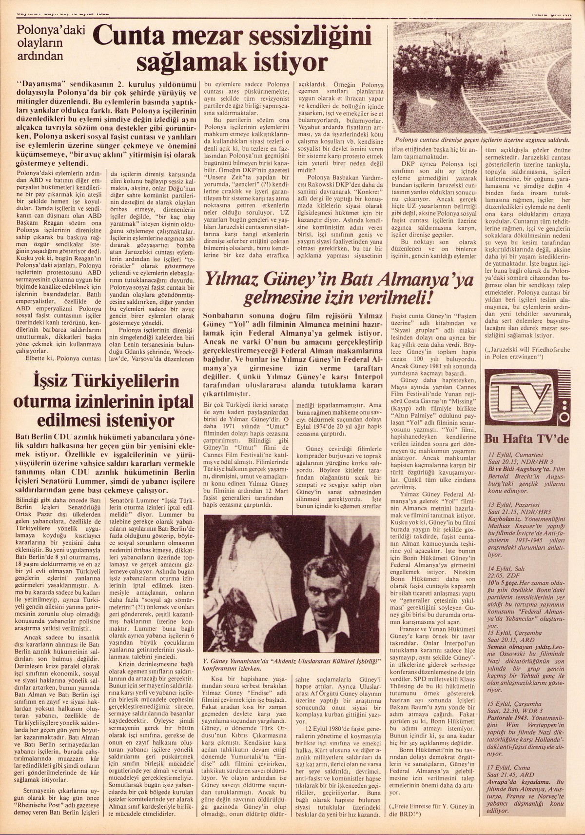 Roter Morgen, 16. Jg., 10. September 1982, Nr. 36, Seite 15