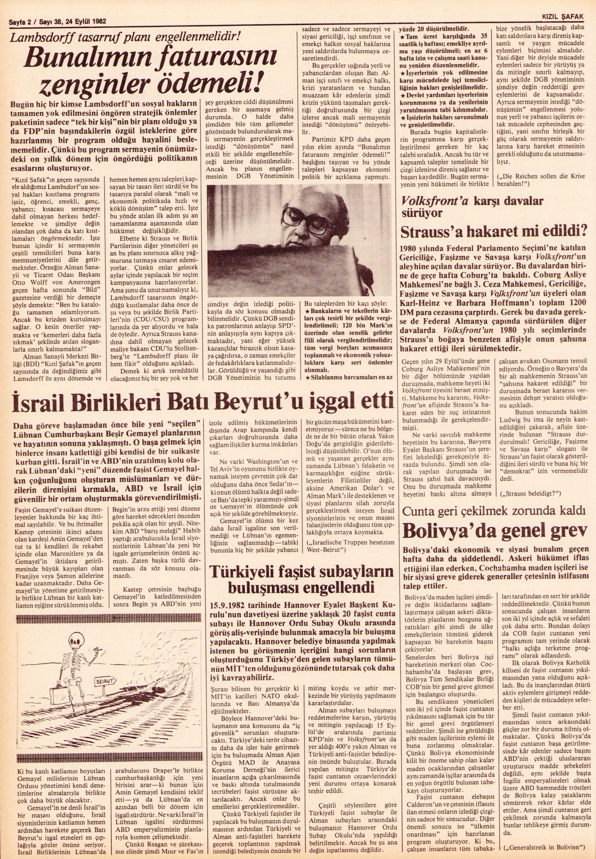 Roter Morgen, 16. Jg., 24. September 1982, Nr. 38, Seite 15