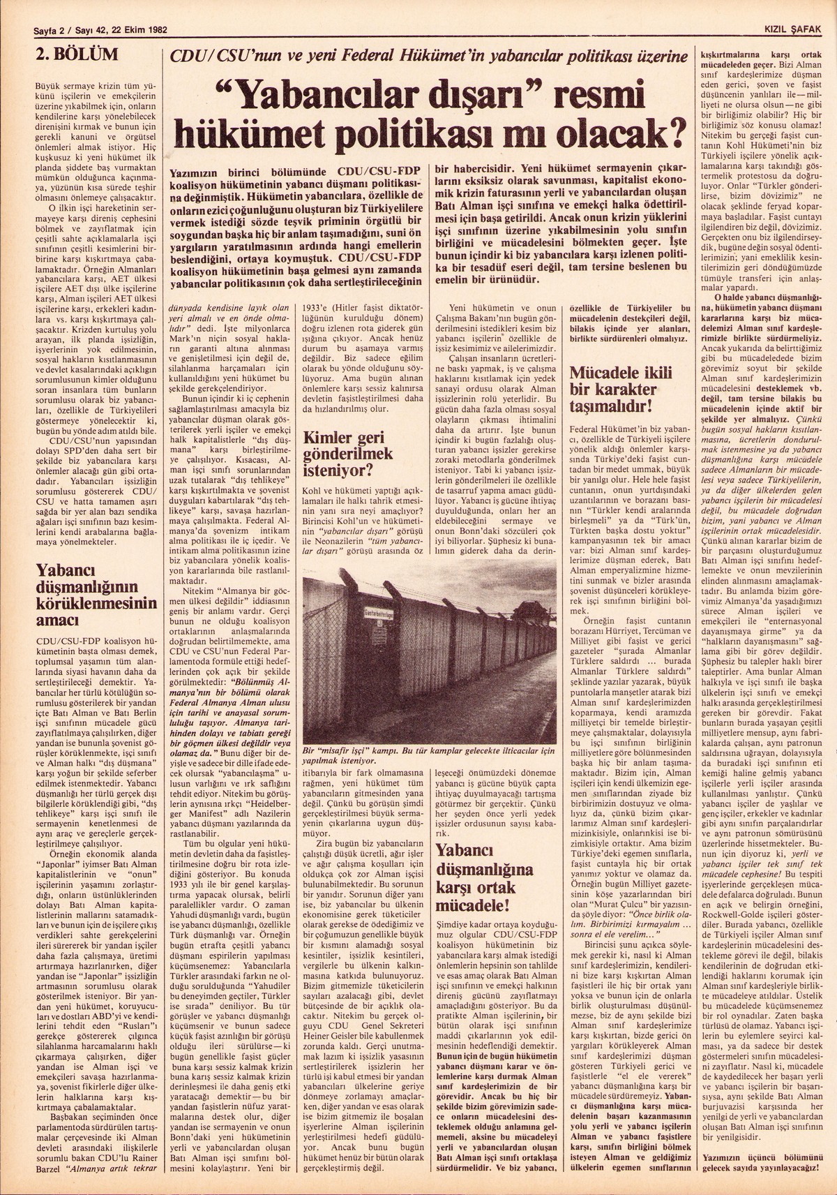 Roter Morgen, 16. Jg., 22. Oktober 1982, Nr. 42, Seite 14