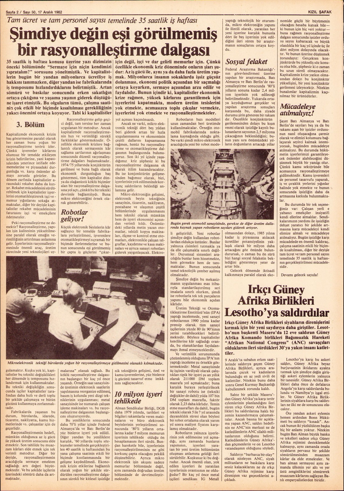 Roter Morgen, 16. Jg., 17. Dezember 1982, Nr. 50, Seite 14