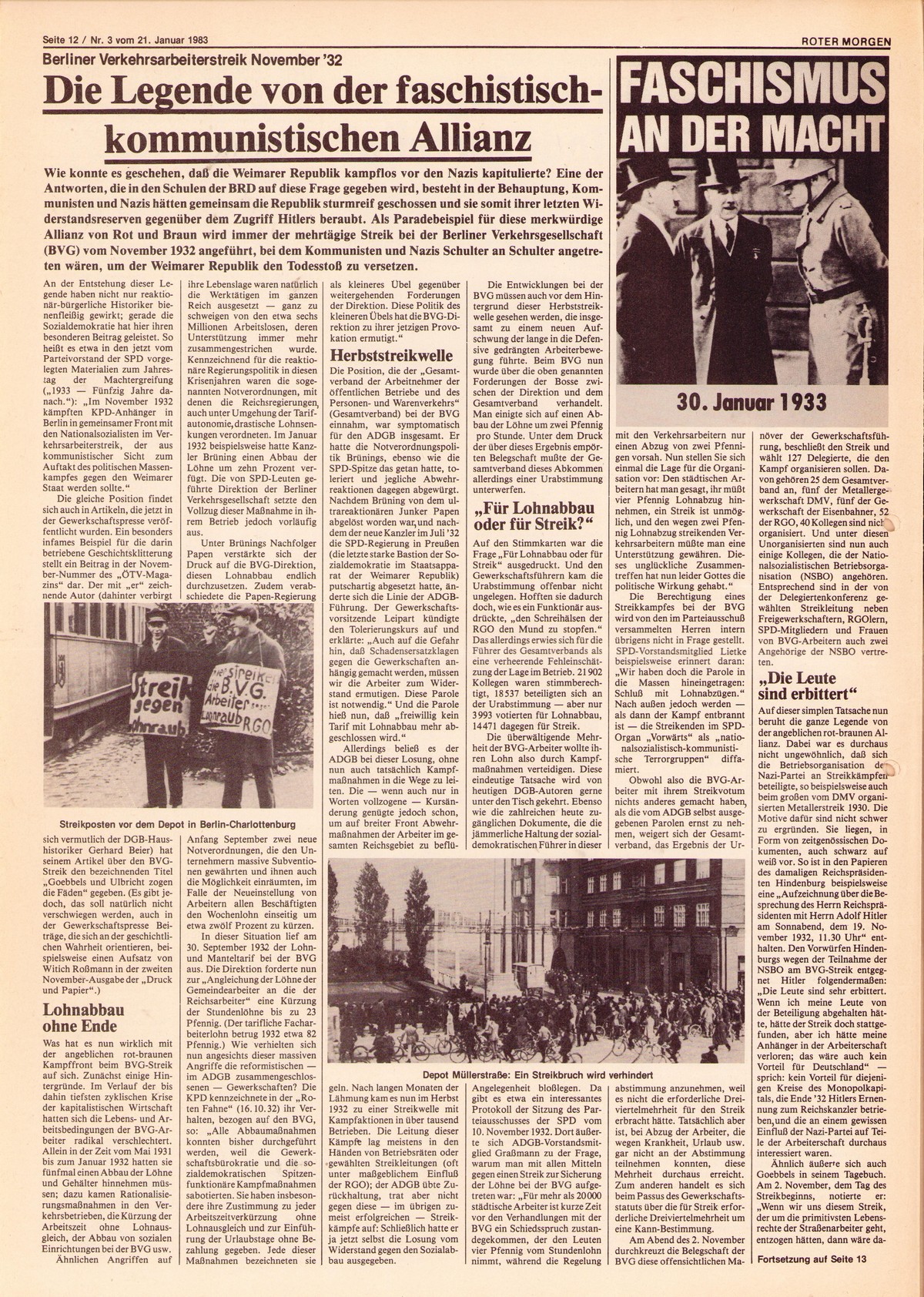 Roter Morgen, 17. Jg., 22. Januar 1983, Nr. 3, Seite 12