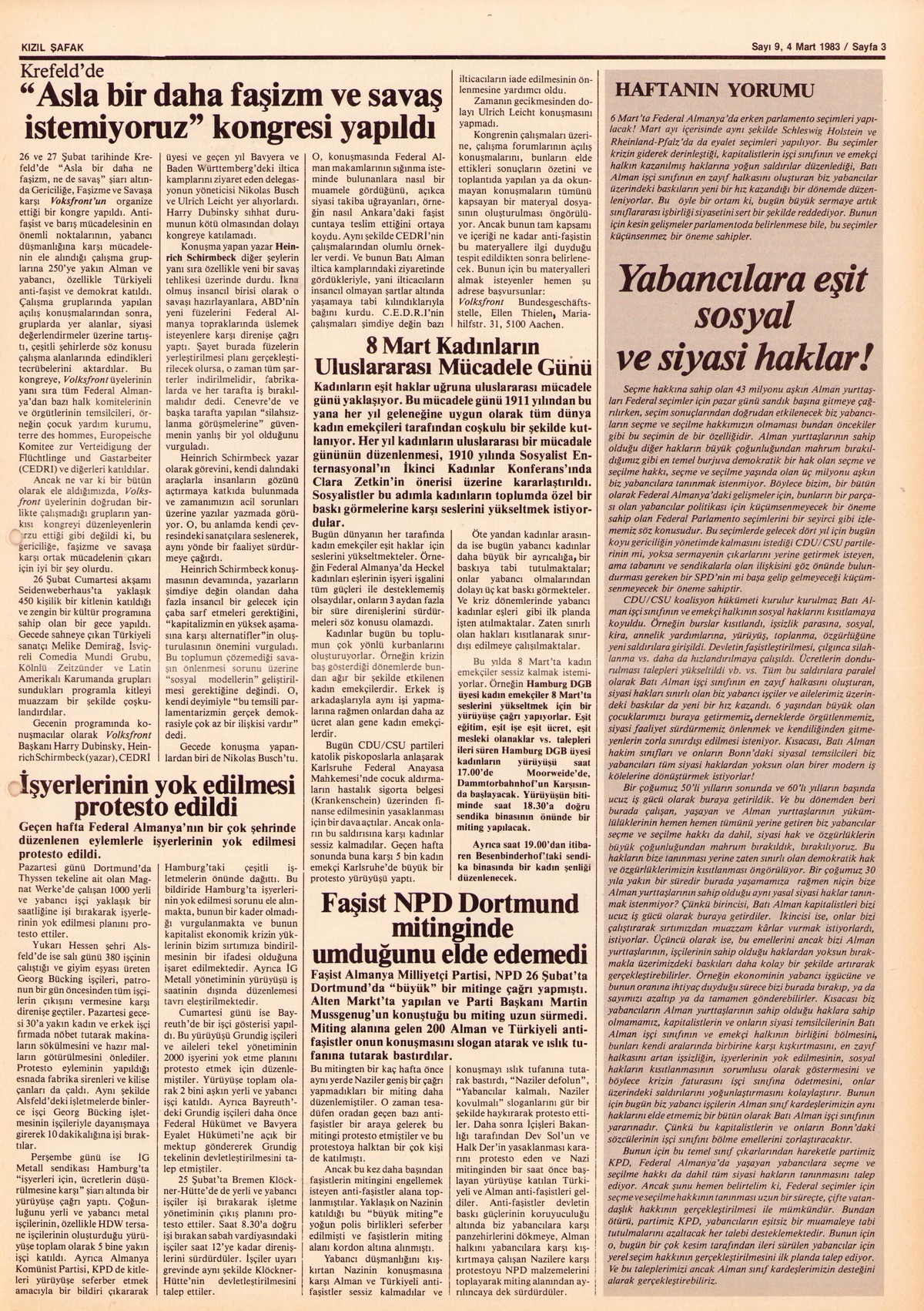 Roter Morgen, 17. Jg., 4. März  1983, Nr. 9, Seite 16