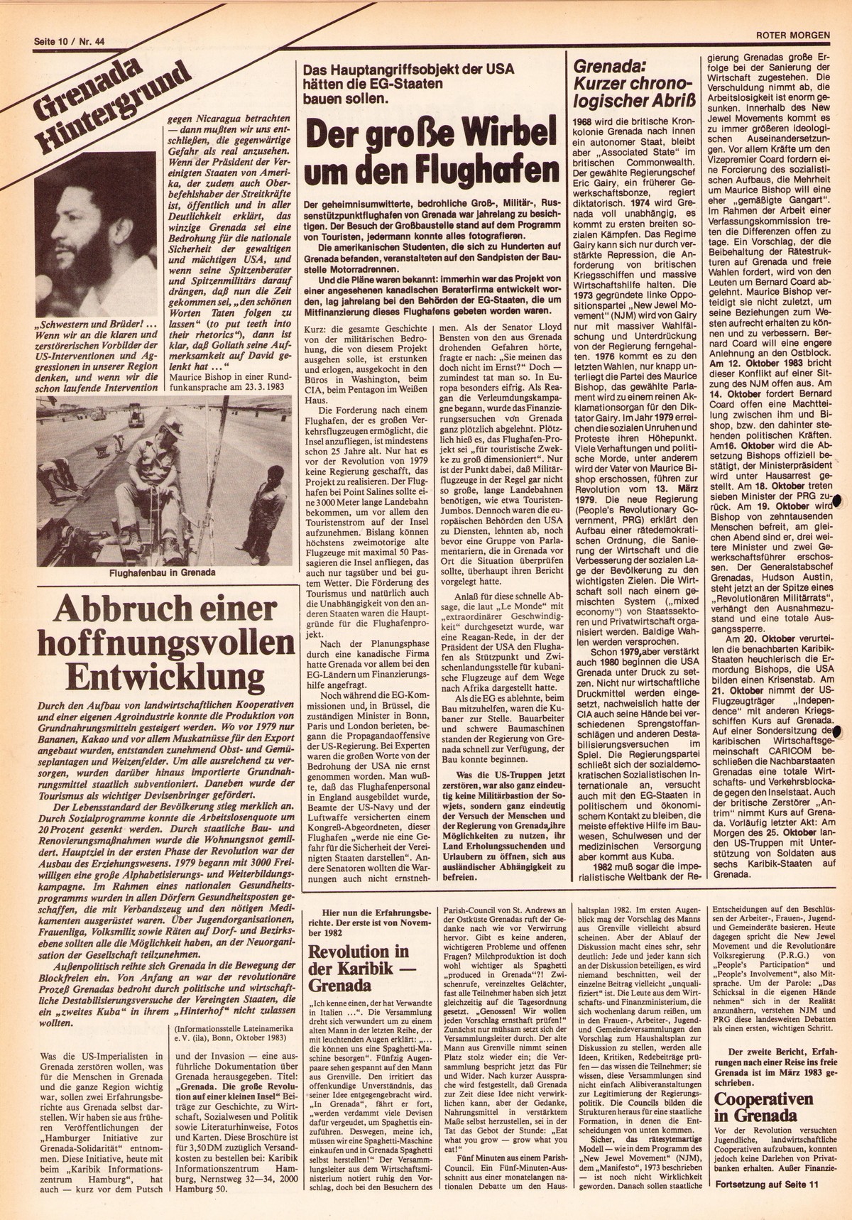 Roter Morgen, 17. Jg., 4. November 1983, Nr. 44, Seite 10
