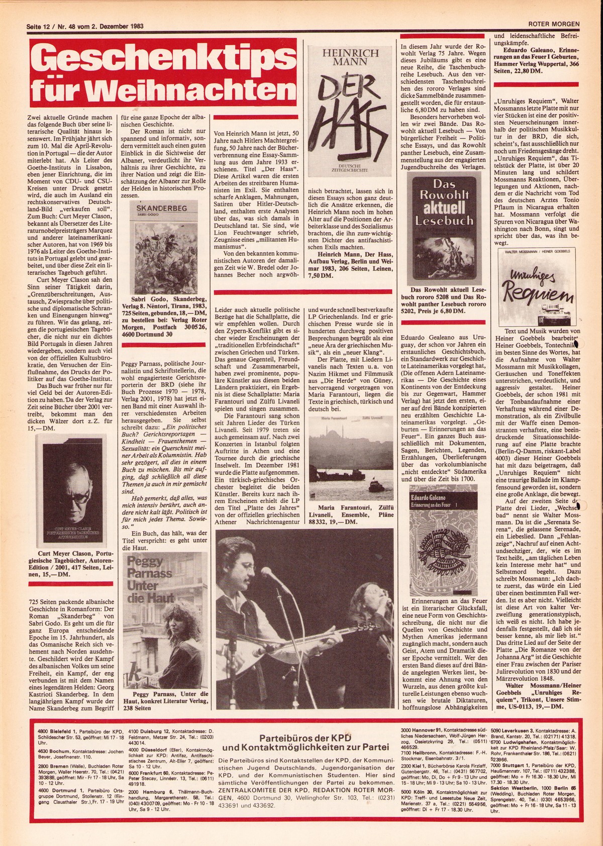 Roter Morgen, 17. Jg., 2. Dezember 1983, Nr. 48, Seite 12