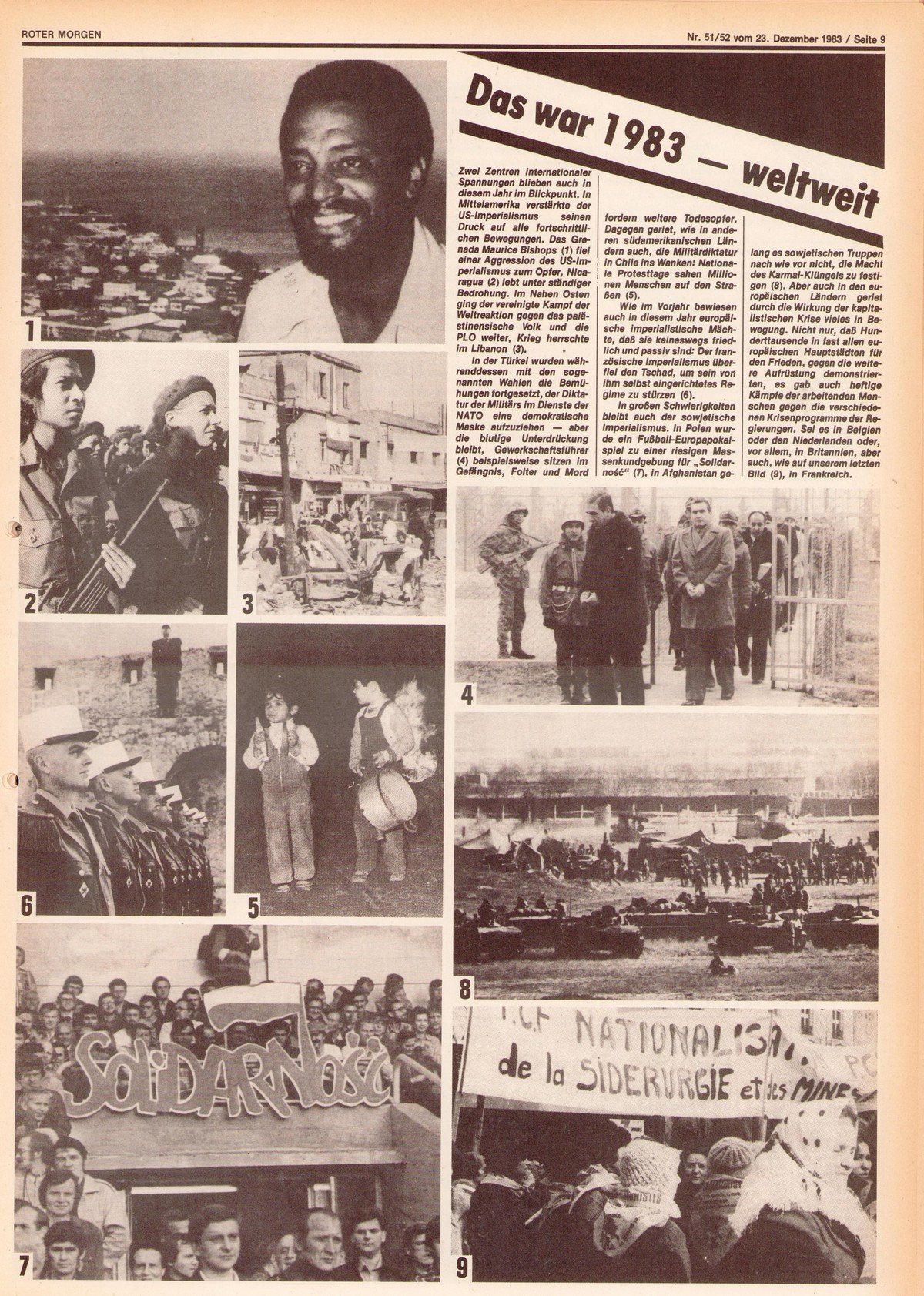 Roter Morgen, 17. Jg., 23. Dezember 1983, Nr. 51/52, Seite 9
