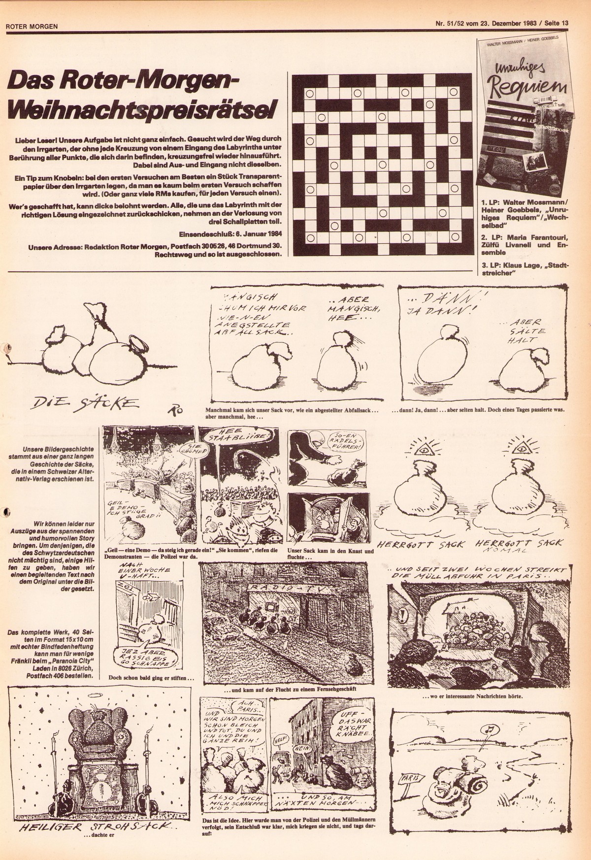 Roter Morgen, 17. Jg., 23. Dezember 1983, Nr. 51/52, Seite 13