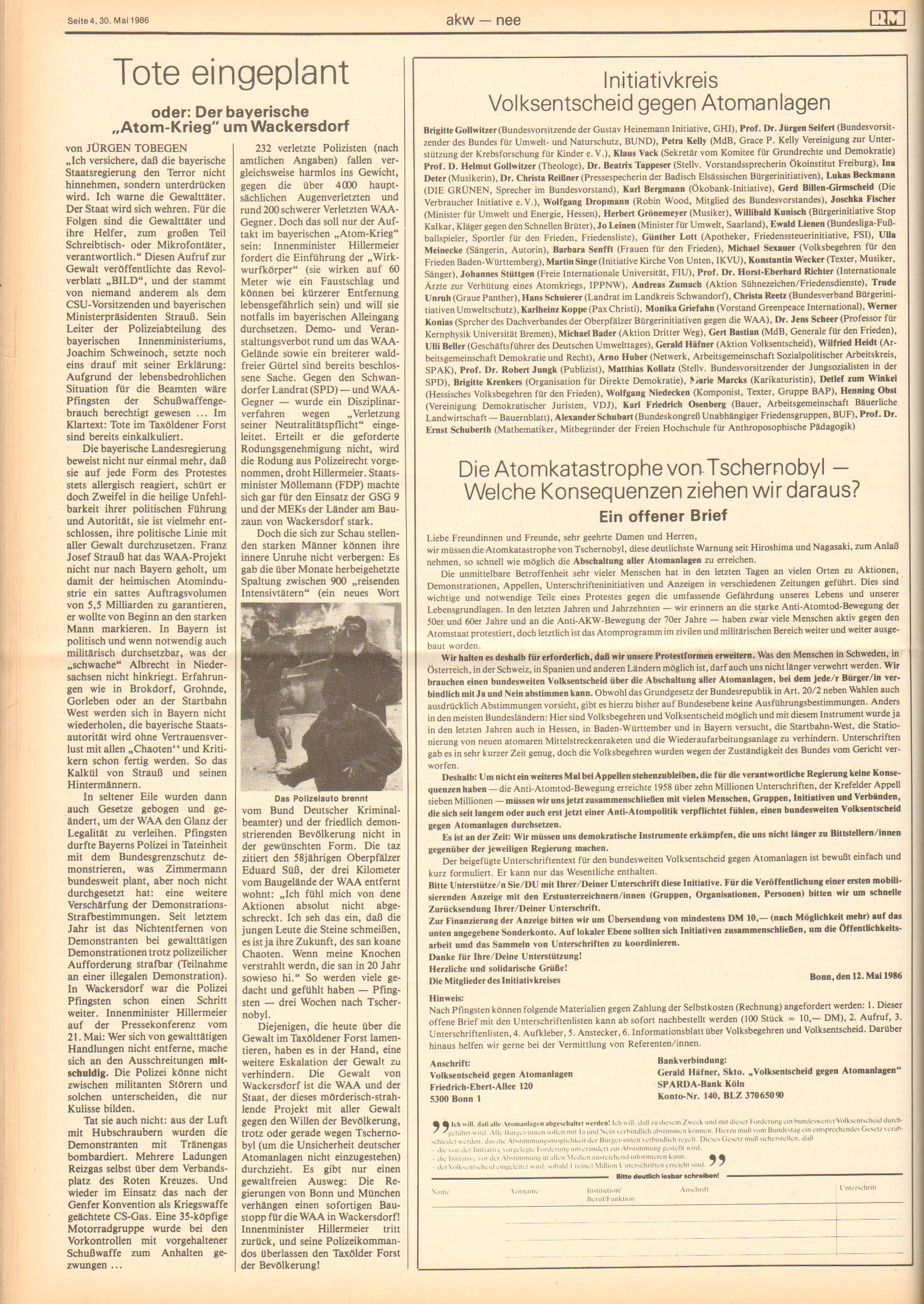 Roter Morgen, 20. Jg., 30. Mai 1986, Nr. 14, Seite 4
