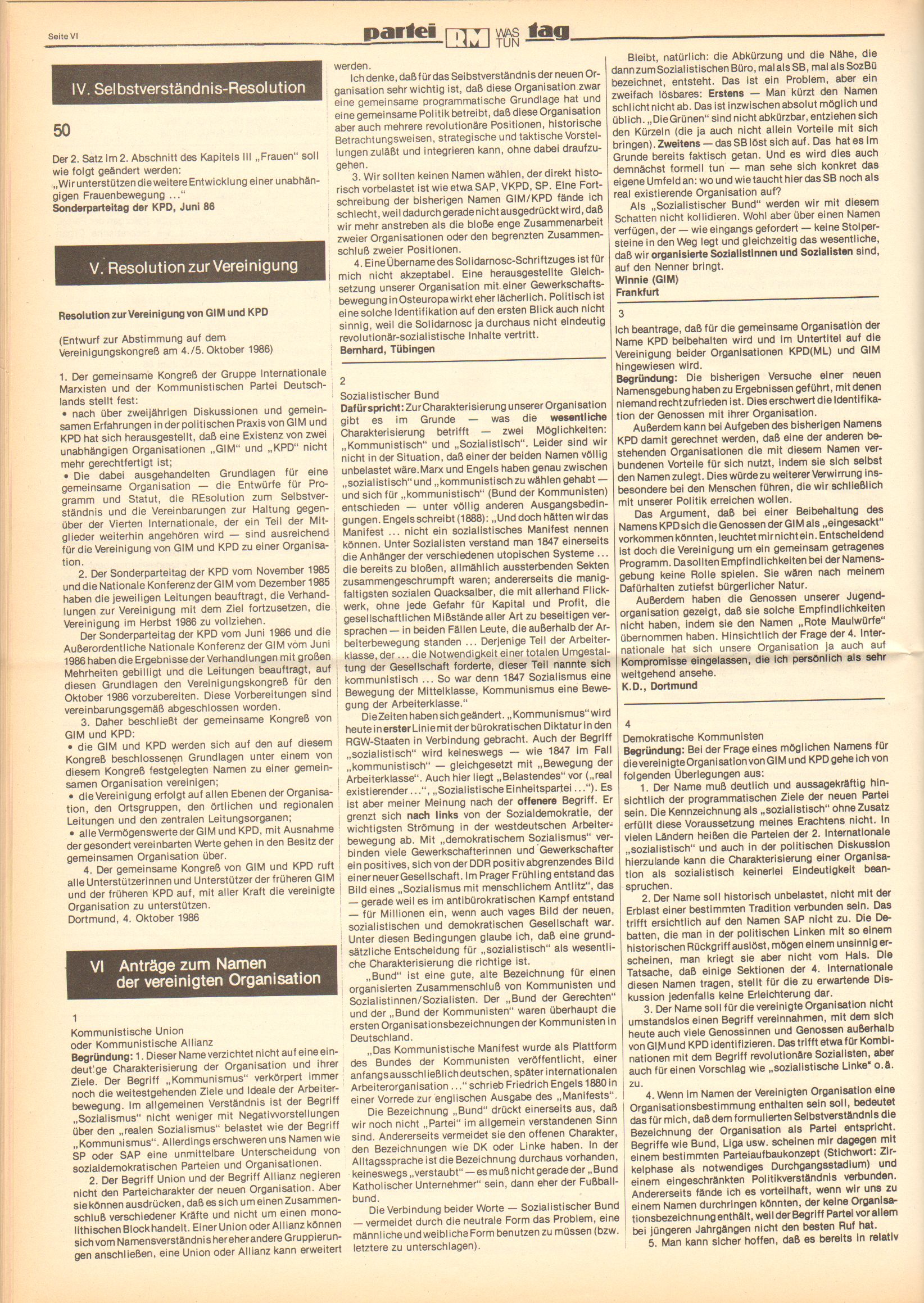 Roter Morgen, 20. Jg., 19. September 1986, Nr. 22, Seite 10