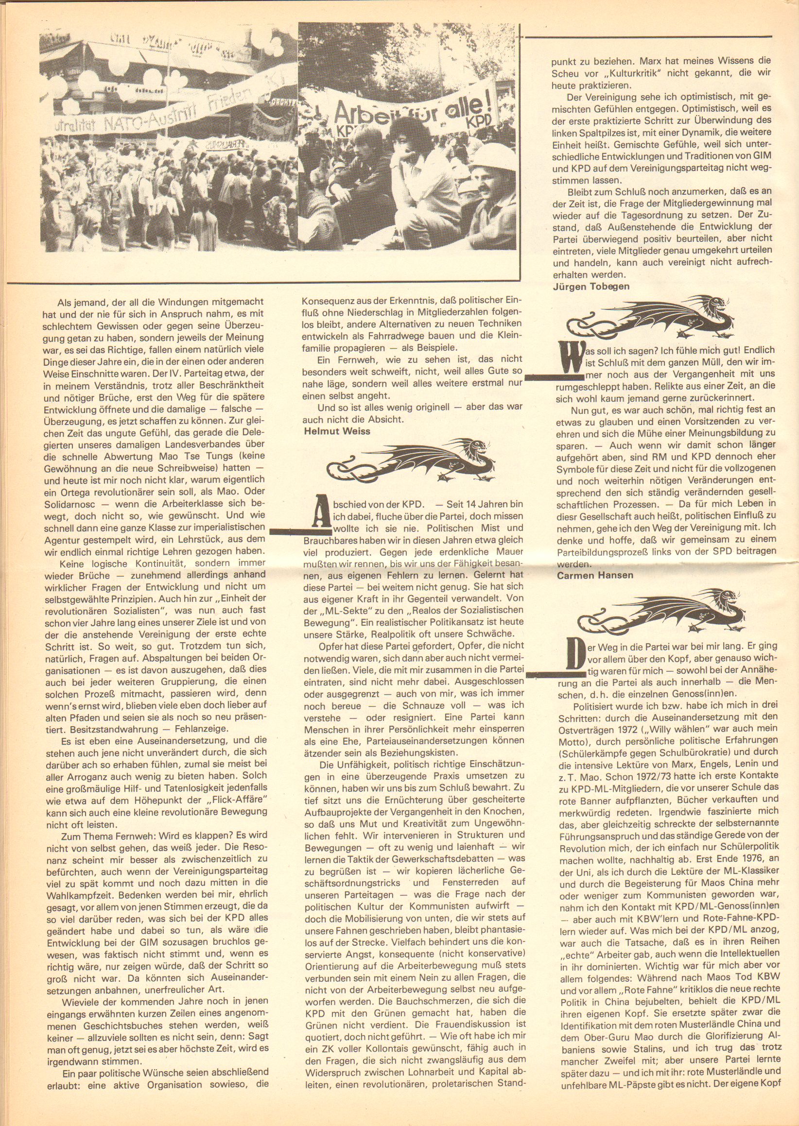 Roter Morgen, 20. Jg., 3. Oktober 1986, Nr. 23, Seite 10
