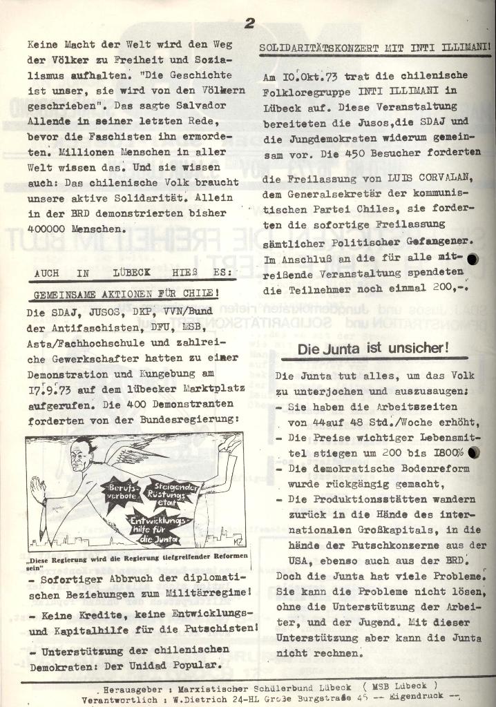 Marxistischer Schülerbund: Info, 3. Jg., Nr. 16, Lübeck, Nov. 1973, Seite 2