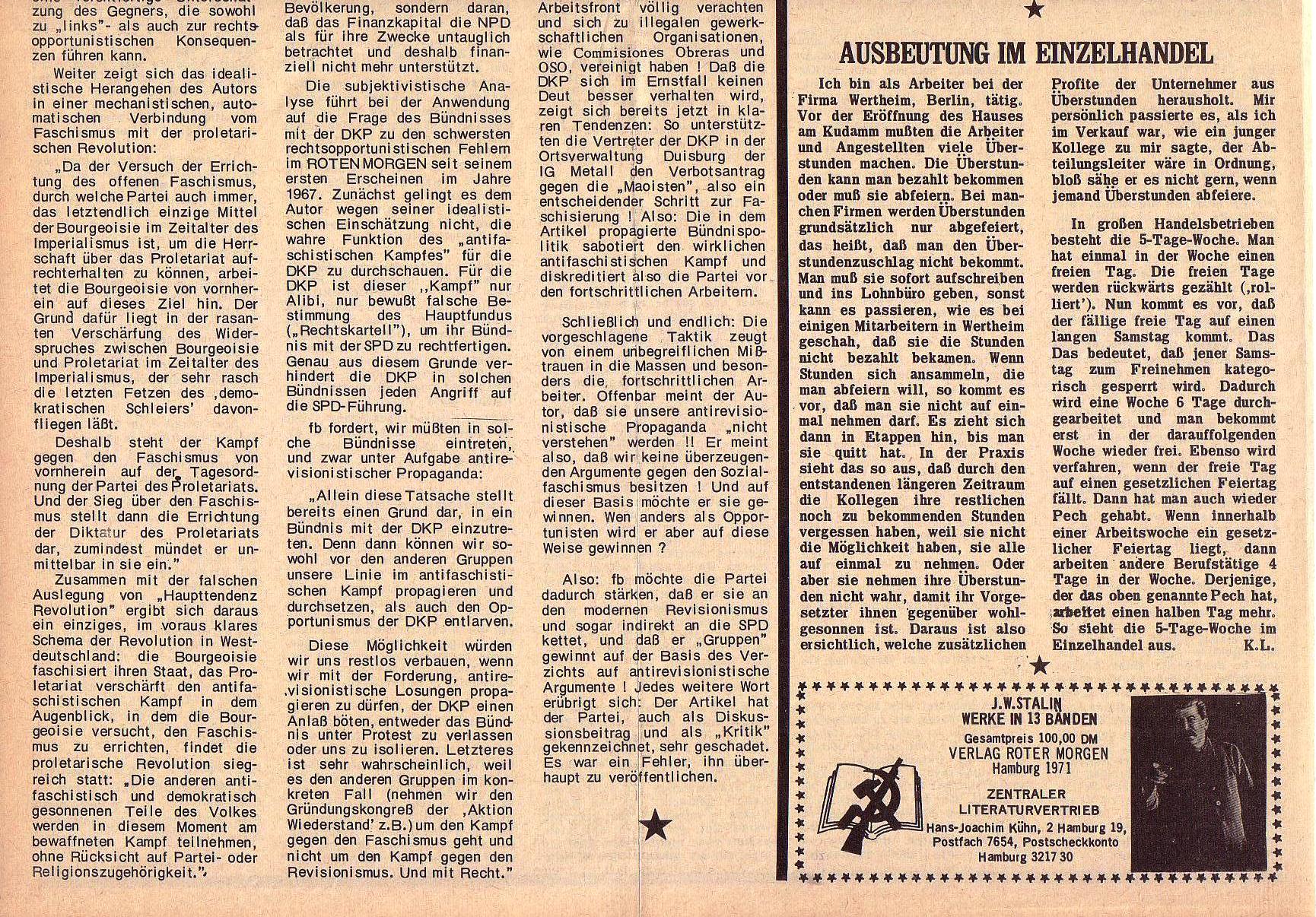 Roter Morgen, 5. Jg., 11. Oktober 1971, Nr. 11, Seite 4b