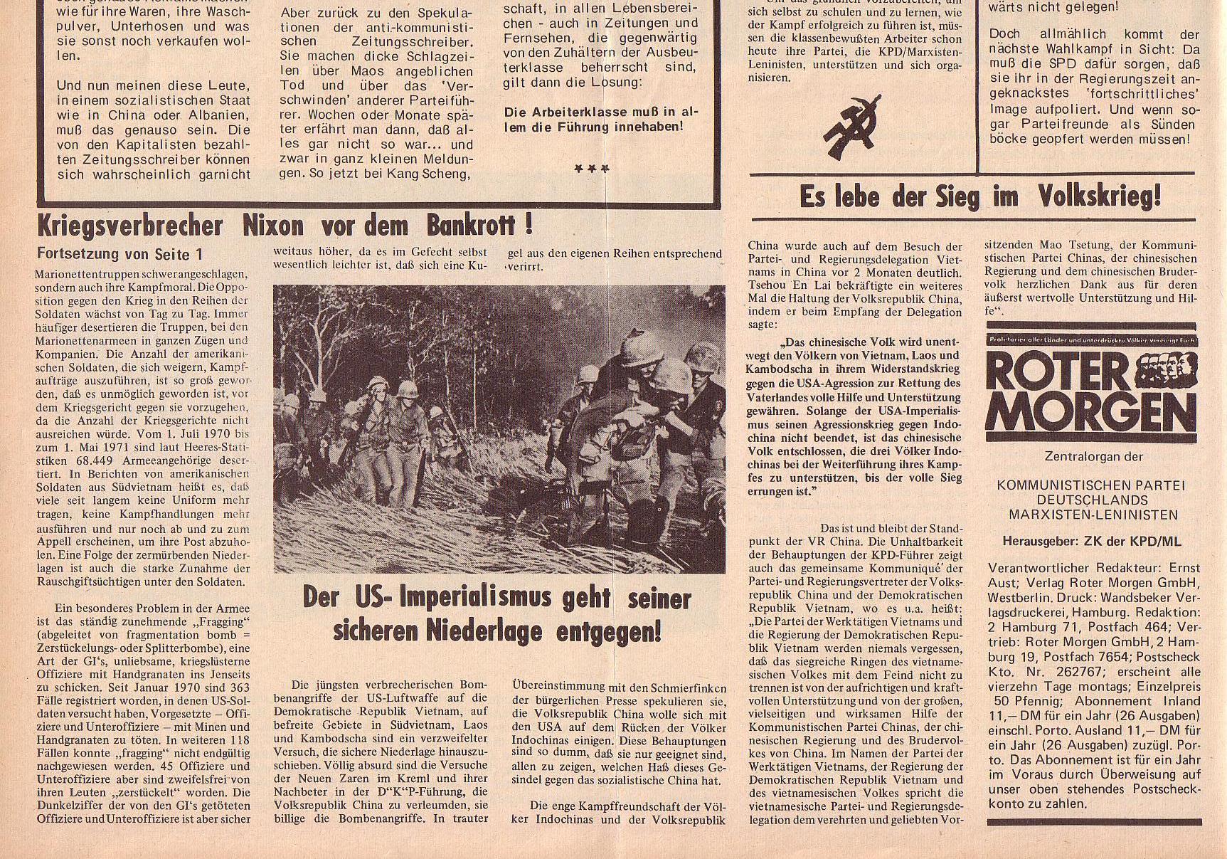 Roter Morgen, 6. Jg., 31. Januar 1972, Nr. 3, Seite 2b