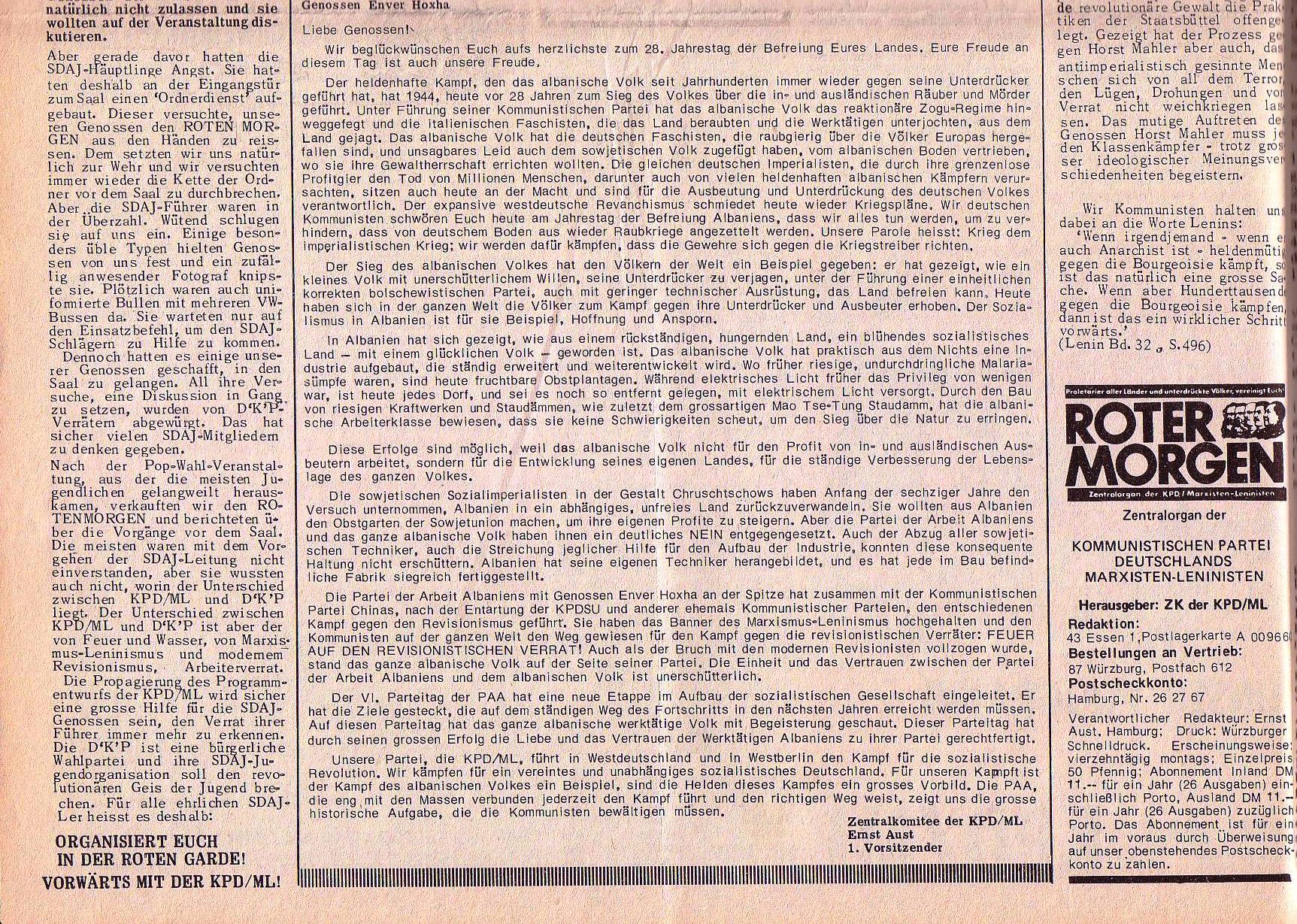 Roter Morgen, 6. Jg., 6. November 1972, Nr. 22, Seite 2b