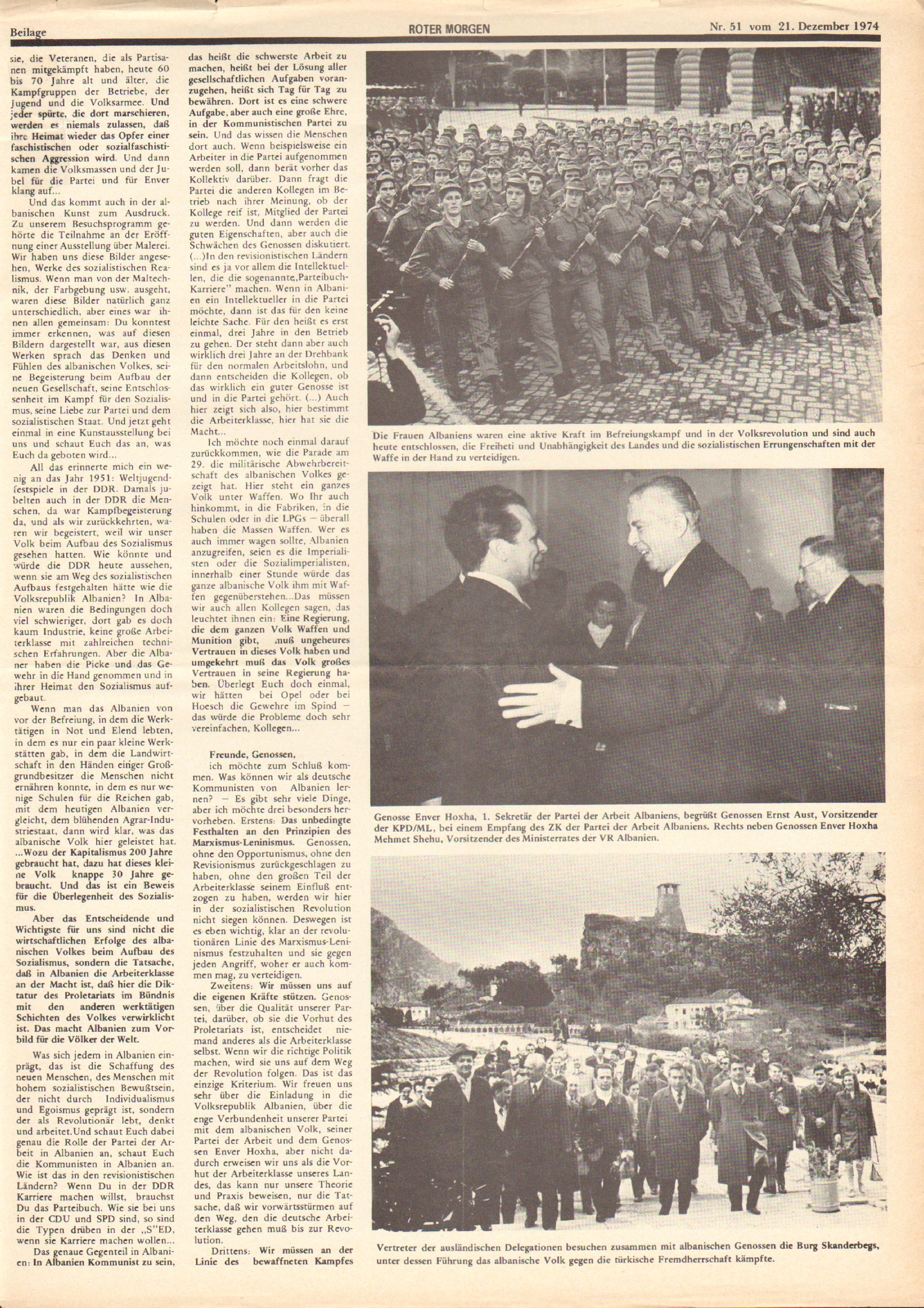 Roter Morgen, 8. Jg., 21. Dezember 1974, Nr. 51, Seite 11