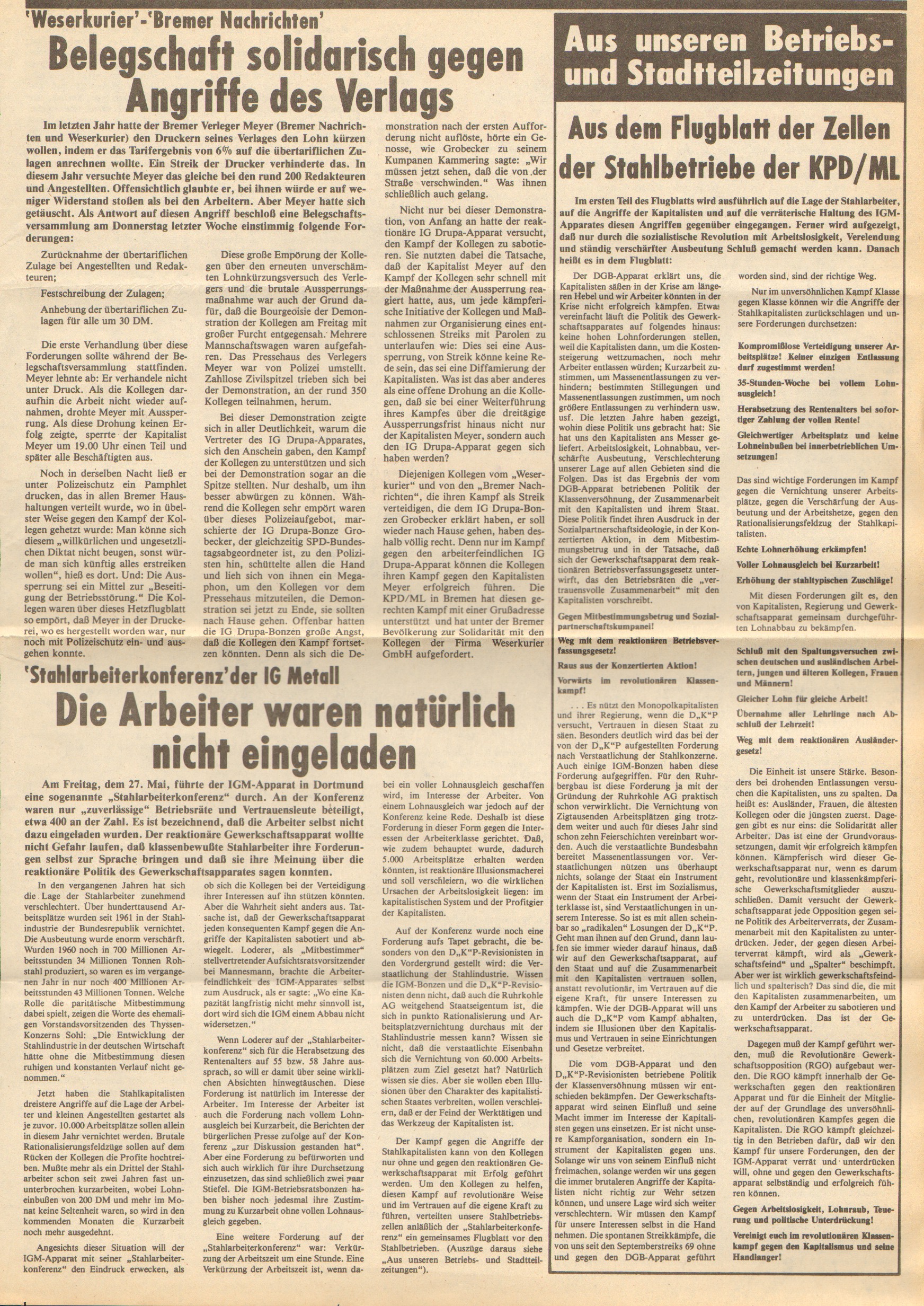 Roter Morgen, 11. Jg., 10. Juni 1977, Nr. 23, Seite 5