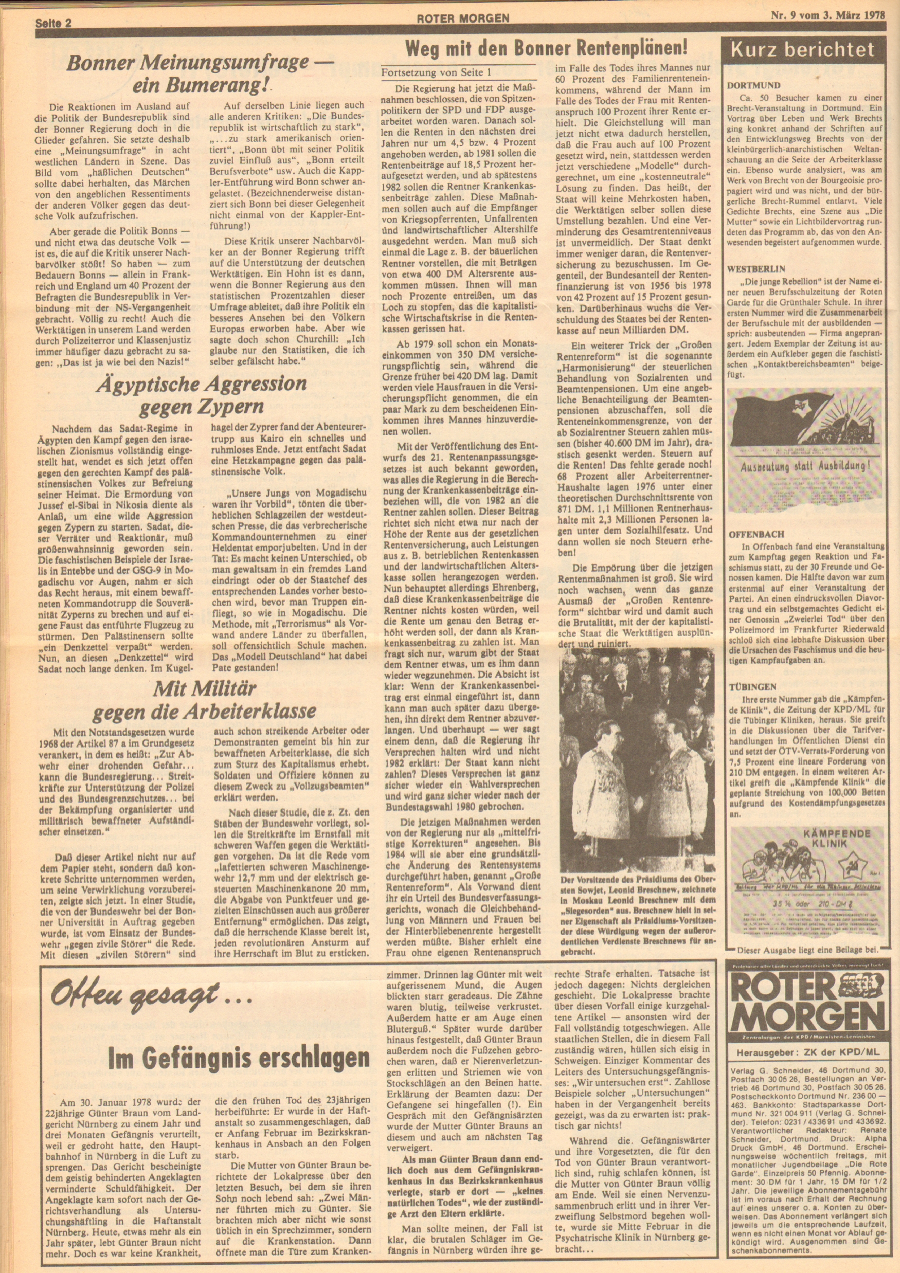 Roter Morgen, 12. Jg., 3. März 1978, Nr. 9, Seite 2