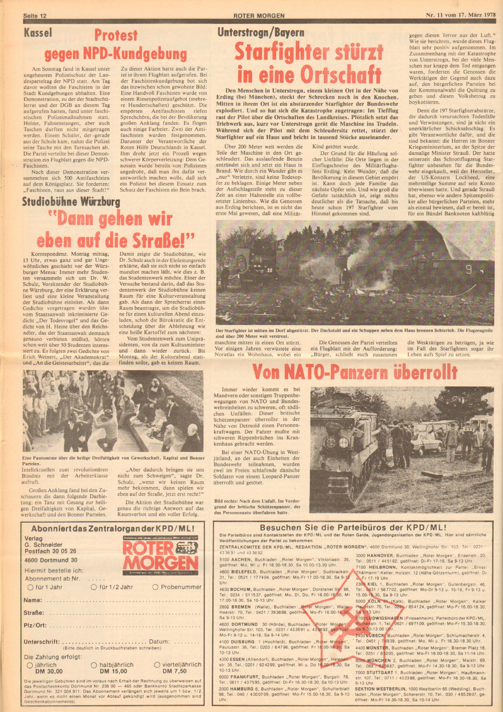 Roter Morgen, 12. Jg., 17. März 1978, Nr. 11, Beilage, Seite 4