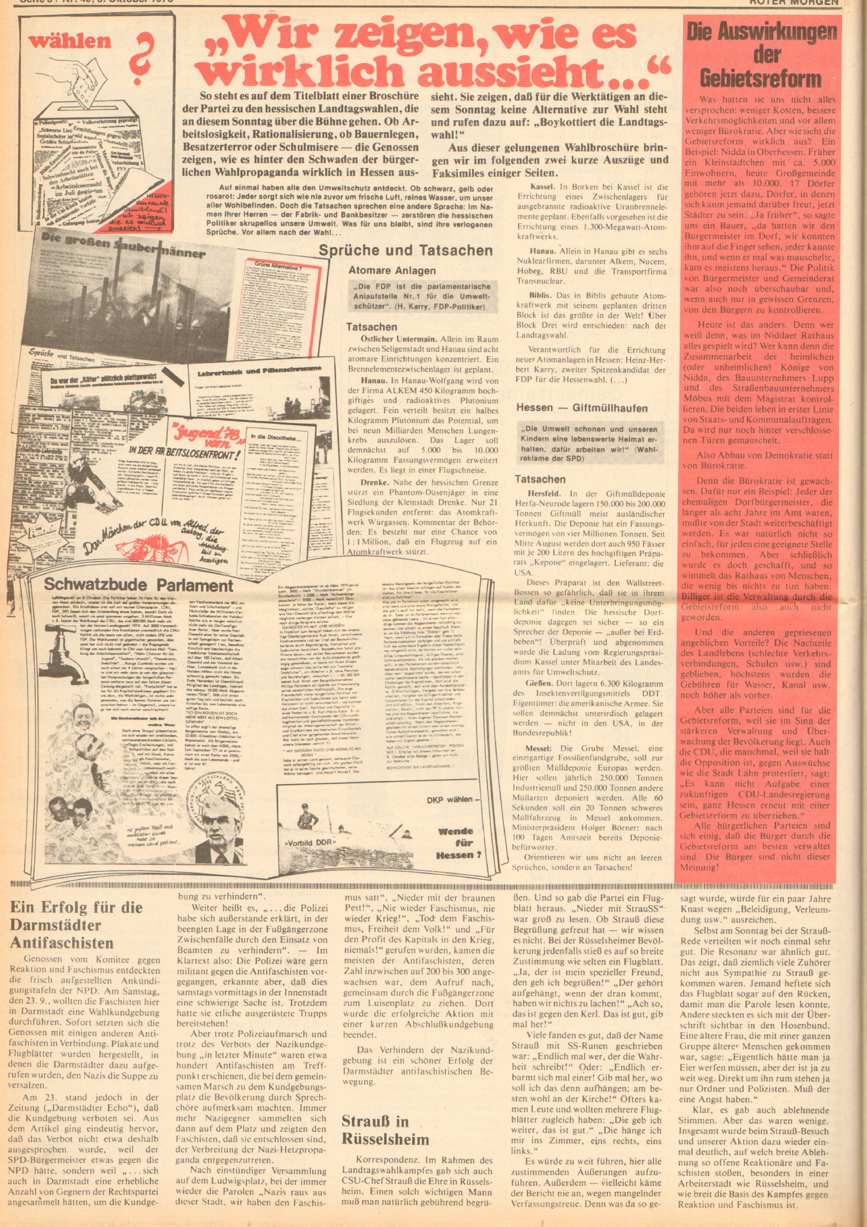 Roter Morgen, 12. Jg., 6. Oktober 1978, Nr. 40, Seite 6